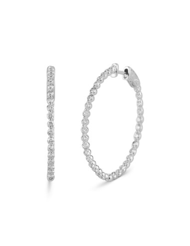 Diamond Beaded Hoop Earrings pas cher chine