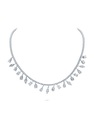 Diamond Tennis Necklace & Mixed Diamond Cut Charms de votre