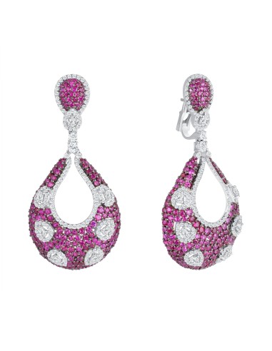 Ruby & Diamond Statement Drop Earring suggérées chez