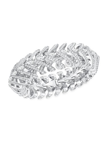 Diamond Interlaced Spiral Bangle Bracelet destockage