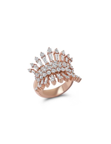 Ray of Diamonds Rose Gold Ring plus qu'un jeu 