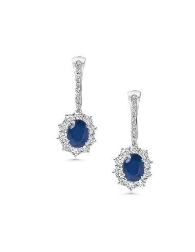 Sapphire & Diamond Drop Earrings est présent 