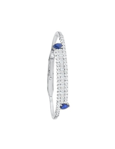 Diamond & Sapphire Linear Bangle Bracelet pas cher 