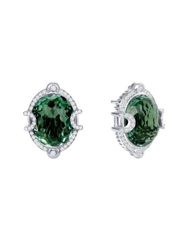 Prasiolite & Diamond Earrings les ligaments