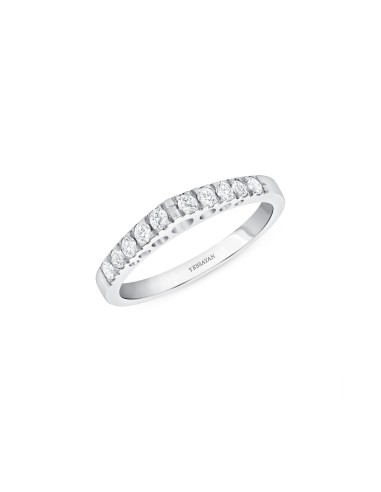 Thin Ring Diamond Edged Band Ring brillant des détails fins