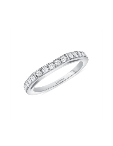 Thin Ring Diamond Angled Band Ring Comparez plus de prix