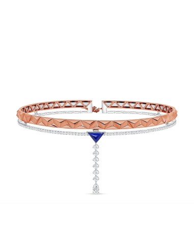 Okre by Yessayan - Two-Tone Diamond & Lapis Choker Les magasins à Paris et en Île-de-France