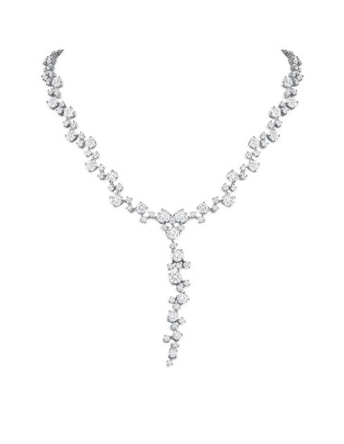 The Dispersed Diamond Statement Necklace de pas cher