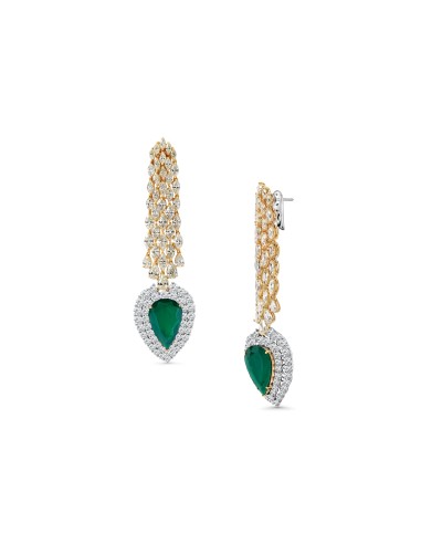 Emerald & Diamond Waterfall Earrings Comparez et commandez 