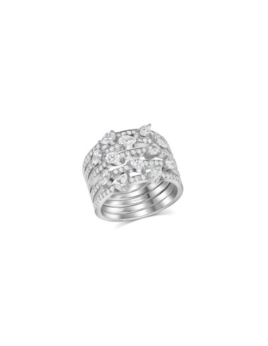 Multi Band Cocktail Diamond Ring de pas cher