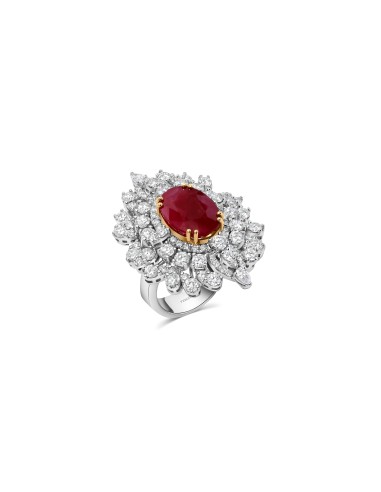 The Ruby & Diamond Tiara Ring Par le système avancé 