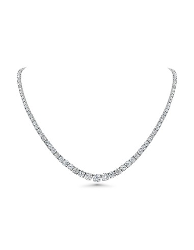 17.58 Carats Riviere Diamond Tennis Necklace en ligne