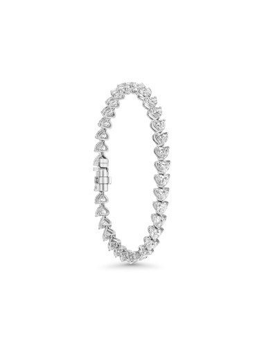 North-South Heart Shape Diamonds Tennis Bracelet Livraison rapide