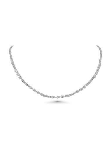 Pears & Rounds Diamond Tennis Necklace Venez découvrir notre 