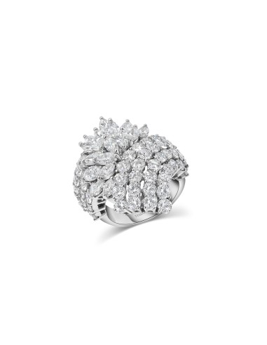 Marquise & Round Wavey Diamond Cocktail Ring est présent 