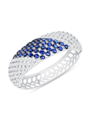 Marquise Diamonds & Oval Sapphires Bangle Bracelet vous aussi creer 