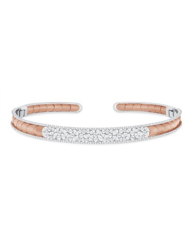 Two-Tone Linear Diamond Choker votre