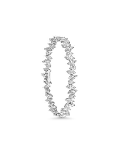 Almasaty Unaligned Diamond Tennis Bracelet le des métaux précieux