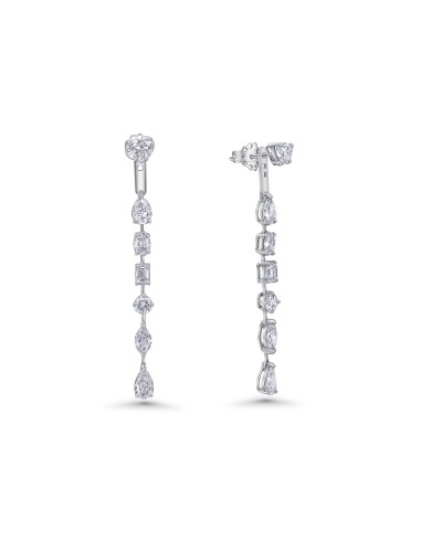 Alamasaty Mixed-Shape Diamonds Linear Dangling Earrings en ligne des produits 