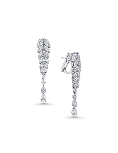 Alamasaty Waterfall Diamonds Dangling Earrings la livraison gratuite