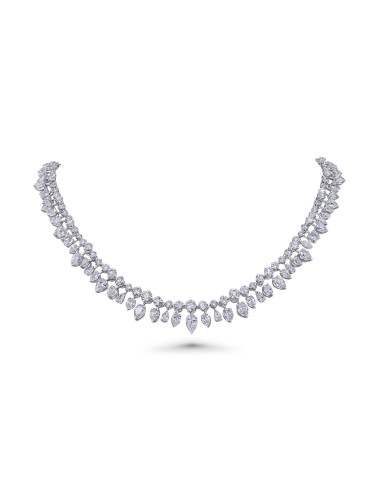 Pears & Rounds Diamond Statement Necklace les ctes