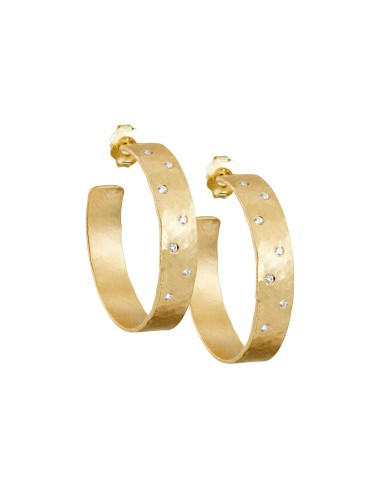 OPAR 14k Small Diamond Hoop Earrings brillant des détails fins