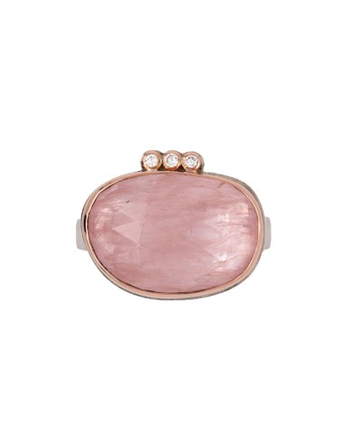 Jamie Joseph Rose Cut Morganite & Satellite Diamond Ring Paris Déstockage Promo