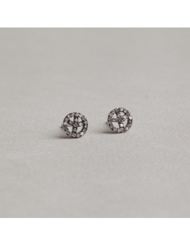 Diamond Peace Stud Earrings Economisez 