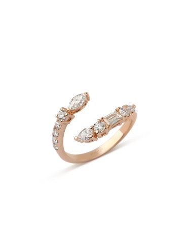 Rose Gold Mixed Cut Diamond Ring les muscles