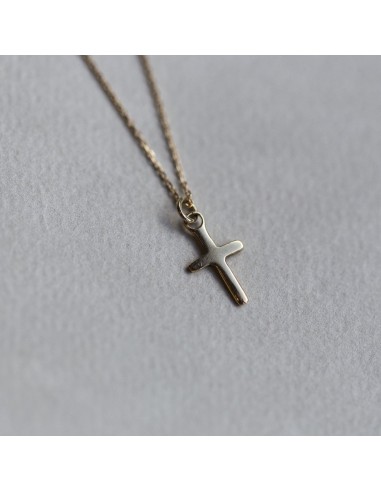 Simple Gold Cross Necklace Fin de série