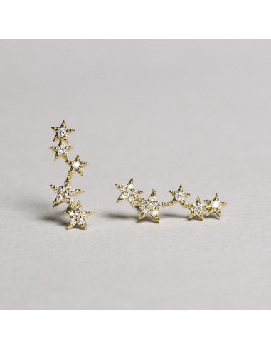 Star Tower Stud Earrings brillant des détails fins