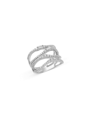 Baguette & Round Diamond Ring rembourrage situé sous