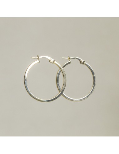 Large Gold Square Edged Hoops store