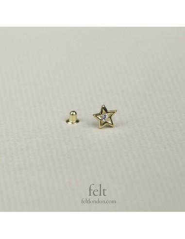 Diamond Star Cartilage Earring in Yellow Gold acheter en ligne