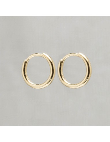 Gold and Silver Plain Round Hoop Earrings chez Cornerstreet bien 