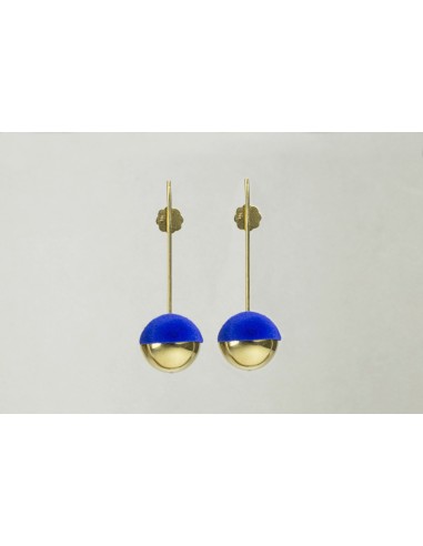 Drop Earrings with Electric Blue Flocking sur le site 