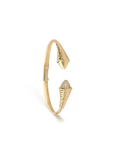 Yellow Gold & Diamond Cuff Bracelet Comparez plus de prix