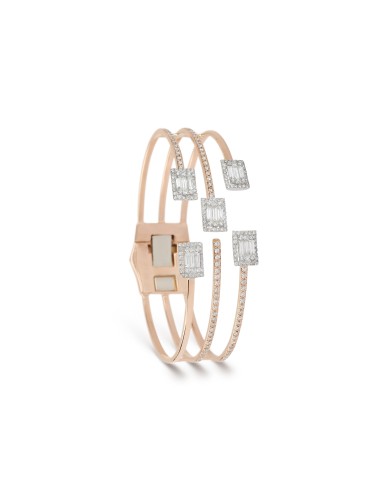 Baguettes & Rose Gold Cuff Bracelet votre