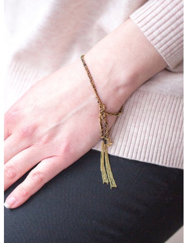 Love Lucky 18ct Gold and Silk Bracelet en linge