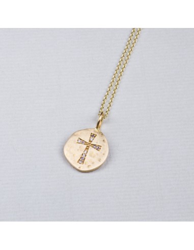 14ct Gold Diamond Cross Pendant Necklace Par le système avancé 