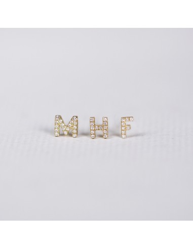 Gold Diamond Letter Stud Earrings pour bénéficier 