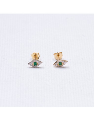 Tiny Eye Gold Diamond Stud Earrings plus qu'un jeu 