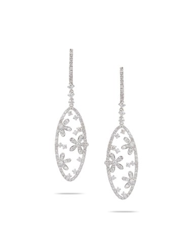 Flower Diamond Drop Earrings acheter en ligne