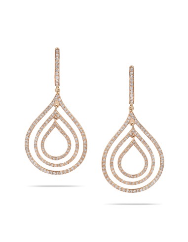 Pear Drop Rose Gold Diamond Earrings vous aussi creer 