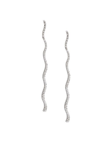 Wavy Drop Diamond Earrings Pour