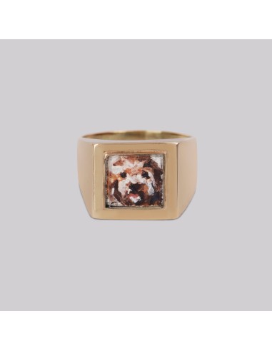 Bespoke 9ct Gold Dog Portrait Ring Paris Déstockage Promo