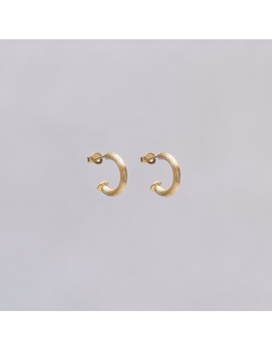 Gold Lined Stud Hoops de France