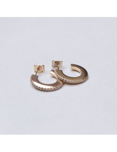 Gold Stud Hoop Earrings with Cubic Zirconia Comment ça marche