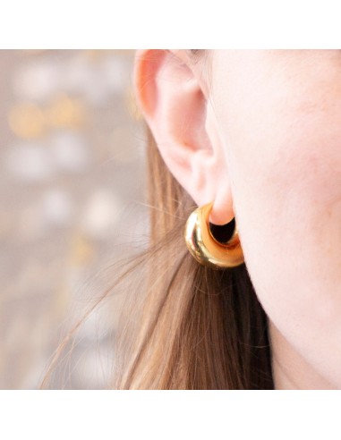 Gold Plated Silver Crescent Hoops france