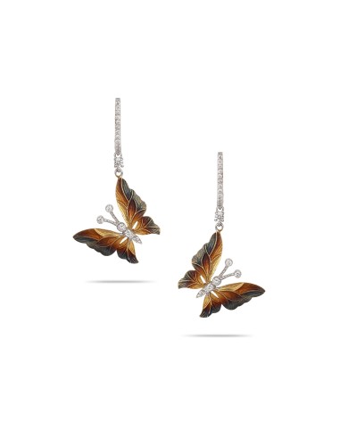 Butterfly Diamond Drop Earrings le concept de la Pate a emporter 